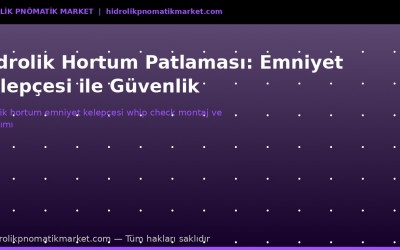 Hidrolik Hortum Patlaması ve Emniyet Kelepçesi ile Güvenli Sistem